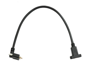 SYSTEM-S USB 3.1 Gen 2 Kabel 30 cm Typ C Stecker zu Buchse Doppel Schraube Up Down Angled Winkel