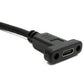 SYSTEM-S USB 3.1 Gen 2 Kabel 60 cm Typ C Stecker zu Buchse Doppel Schraube Up Down Angled Winkel