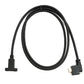 Câble USB 3.1 Gen 2 SYSTEM-S 100 cm Type C mâle vers femelle simple vis angle gauche droit