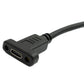 Câble USB 3.1 Gen 2 SYSTEM-S 100 cm Type C mâle vers femelle simple vis angle gauche droit