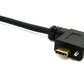 Câble USB 3.1 Gen 2 SYSTEM-S 100 cm Type C mâle vers femelle simple vis angle gauche droit