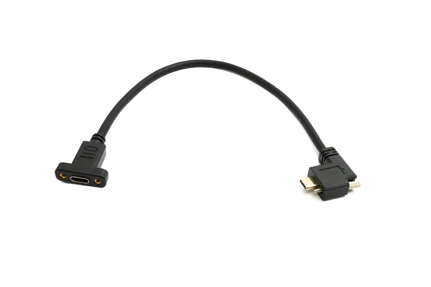 Câble SYSTEM-S USB 3.1 Gen 2 30 cm Type C mâle vers femelle simple vis angle gauche droit