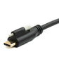 SYSTEM-S USB 3.1 Gen 2 Kabel 100 cm Typ C Stecker zu Buchse Einzel Schraube Adapter in Schwarz