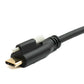 SYSTEM-S USB 3.1 Gen 2 Kabel 100 cm Typ C Stecker zu Buchse Einzel Schraube in Schwarz