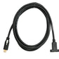 SYSTEM-S USB 3.1 Gen 2 Kabel 2 m Typ C Stecker zu Buchse Einzel Schraube in Schwarz
