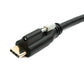 SYSTEM-S USB 3.1 Gen 2 Kabel 2 m Typ C Stecker zu Buchse Einzel Schraube in Schwarz