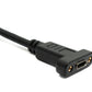 SYSTEM-S USB 3.1 Gen 2 Kabel 2 m Typ C Stecker zu Buchse Einzel Schraube in Schwarz