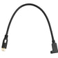 SYSTEM-S USB 3.1 Gen 2 Kabel 30 cm Typ C Stecker zu Buchse Einzel Schraube Adapter in Schwarz