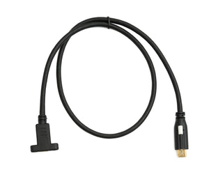 SYSTEM-S USB 3.1 Gen 2 Kabel 60 cm Typ C Stecker zu Buchse Einzel Schraube Adapter in Schwarz