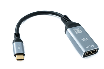 Câble SYSTEM-S USB4 20 cm Type C mâle vers HDMI 2.1 standard femelle 40 Gbit/s 240 W USB 4.0 8K 60Hz UHD 4K