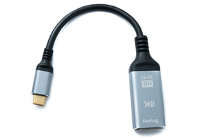 SYSTEM-S USB4 Kabel 20 cm Typ C Stecker zu HDMI 2.1 Standard Buchse 40 Gbit/s 240 W USB 4.0 8K 60Hz UHD 4K