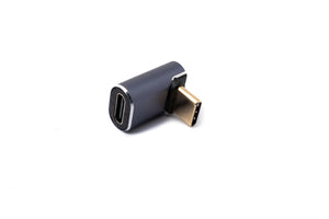 SYSTEM-S USB4 Adapter Typ C Stecker zu Buchse Winkel 40 Gbit/s 240 W USB 4.0 Kabel Adapter