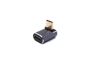 SYSTEM-S USB4 Adapter Typ C Stecker zu Buchse Winkel 40 Gbit/s 240 W USB 4.0 Kabel Adapter