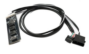 SYSTEM-S USB 2.0 9 Pin Hub Y Cable Female to 4x Male Adapter for Motherboard in Black