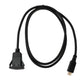 SYSTEM-S USB 3.1 cable 100 cm type C male to female panel mount 5 Gbit/s adapter in black 