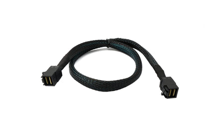 SYSTEM-S SFF-8643 cable 50 cm Mini SAS HD male to male High Density braided for hard drive