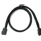 SYSTEM-S SFF-8643 Kabel 50 cm Mini SAS HD Stecker zu Stecker High Density geflochten für Festplatte