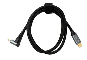 SYSTEM-S USB 3.1 Gen 2 Typ C Kabel 100 cm Stecker zu Stecker 10 Gbit/s 100W Winkel Adapter