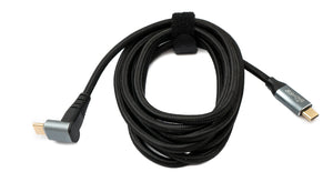 SYSTEM-S USB 3.1 Gen 2 Typ C Kabel 2 m Stecker zu Stecker 10 Gbit/s 100W Winkel Adapter