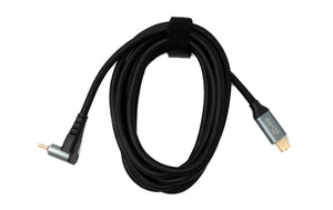 SYSTEM-S USB 3.1 Gen 2 Typ C Kabel 2 m Stecker zu Stecker 10 Gbit/s 100W Winkel Adapter