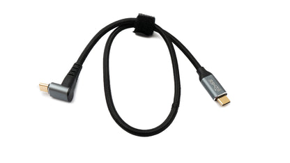 SYSTEM-S USB 3.1 Gen 2 Type C Cable 50 cm Male to Male 10 Gbit/s 100W Angle Adapter