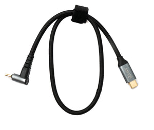 SYSTEM-S USB 3.1 Gen 2 Typ C Kabel 50 cm Stecker zu Stecker 10 Gbit/s 100W Winkel Adapter