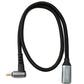 SYSTEM-S USB 3.1 Gen 2 Typ C Kabel 50 cm Stecker zu Buchse 10 Gbit/s 100W Winkel Adapter