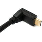 SYSTEM-S USB 3.1 Typ C Kabel 80 cm Stecker zu Stecker 5 Gbit/s Spirale U Turn 180° Winkel Adapter