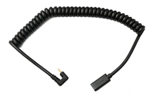 SYSTEM-S USB 3.1 Typ C Kabel 180 cm Stecker zu Buchse 5 Gbit/s Spirale U Turn 180° Winkel Adapter