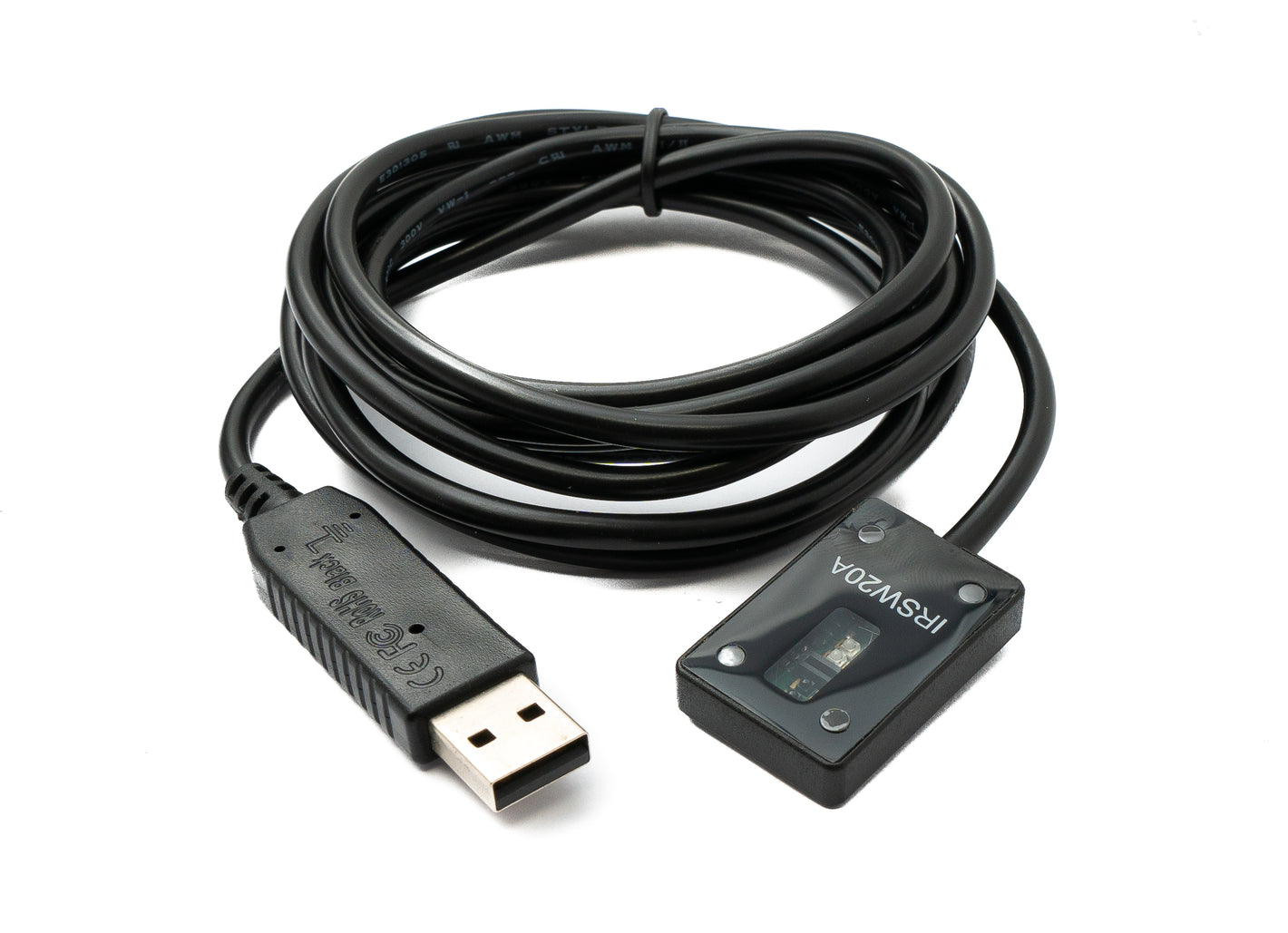 PCsensor USB 2.0 cable 2 m type A plug to photoelectric light motion sensor adapter in black