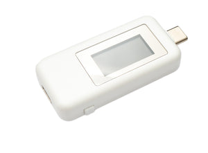 SYSTEM-S USB 3.1 Multimeter Spannung Watt Leistung Messgerät Typ C Tester in Weiß
