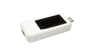 SYSTEM-S USB 3.1 Multimeter Spannung Watt Leistung Messgerät Typ C Tester in Weiß