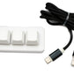 PCsensor USB HID Bluetooth Keypad 3 keys programmable mechanical RGB LED PC hotkeys white for osu!