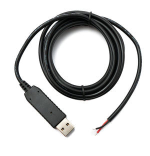 PCsensor USB 2.0 Kabel 2 m Typ A zu RS485 2 Pin Pigtail Draht Adapter in Schwarz