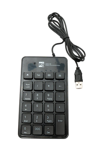 SYSTEM-S Numpad numeric keypad 23 keys USB 2.0 Type A ergonomic keyboard with additional keys