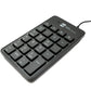 SYSTEM-S Numpad Ziffernblock 23 Tasten USB 2.0 Typ A ergonomisch Tastatur mit Zusatztasten