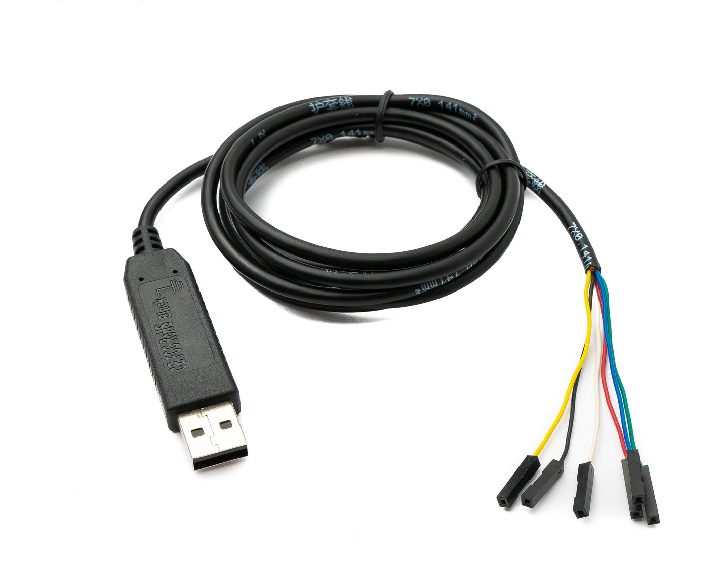 PCsensor USB 2.0 cable 150 cm type A to 6 TTL DuPont jumper socket CH340 chip 3.3V / 5V adapter