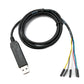 PCsensor USB 2.0 Kabel 150 cm Typ A zu 6 TTL DuPont Jumper Buchse CH340 Chip 3.3V / 5V