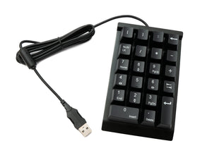 SYSTEM-S Numpad numeric keypad 23 keys USB 2.0 Type A mechanical keyboard with LED in black