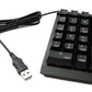 SYSTEM-S Numpad Ziffernblock 23 Tasten USB 2.0 Typ A mechanische Tastatur mit LED in Schwarz