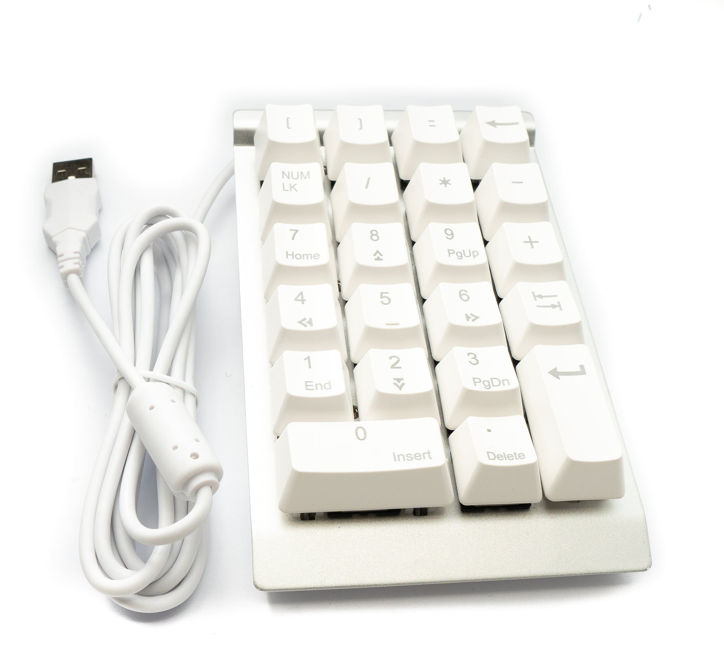 SYSTEM-S Numpad numeric keypad 23 keys USB 2.0 Type A mechanical keyboard with LED in white