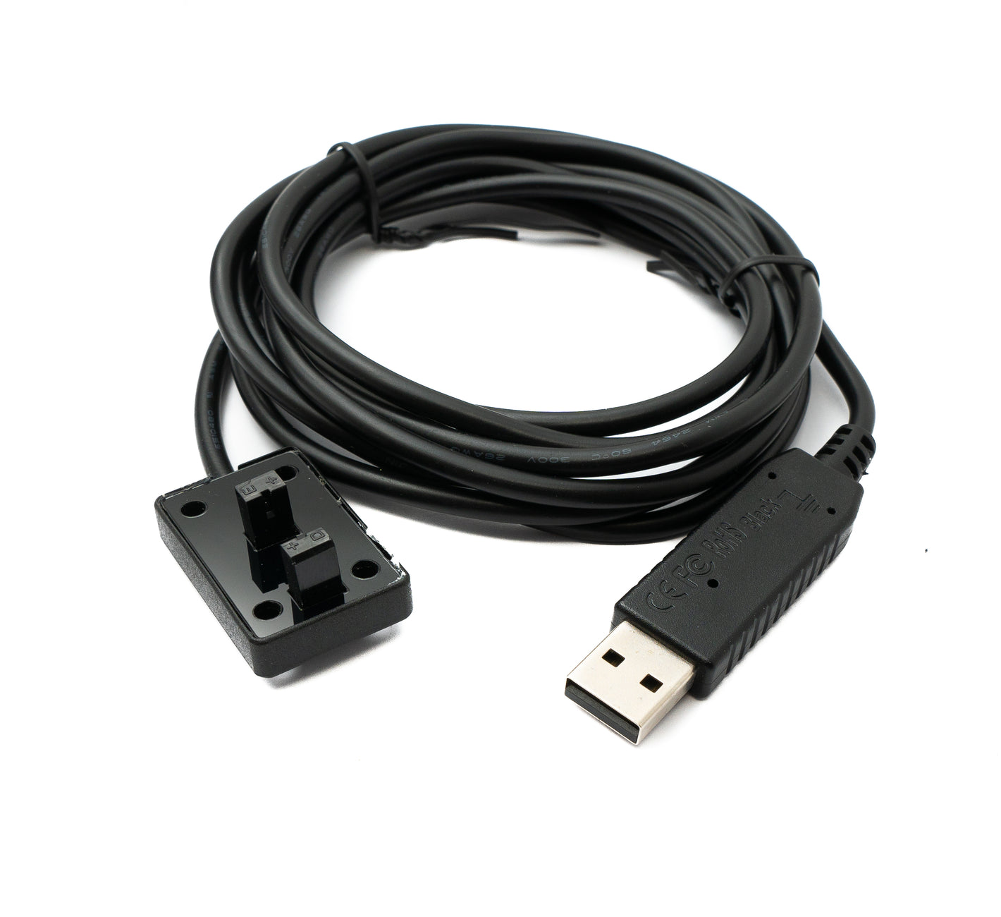 PCsensor USB 2.0 cable 2 m type A plug to photoelectric infrared light barrier sensor adapter in black