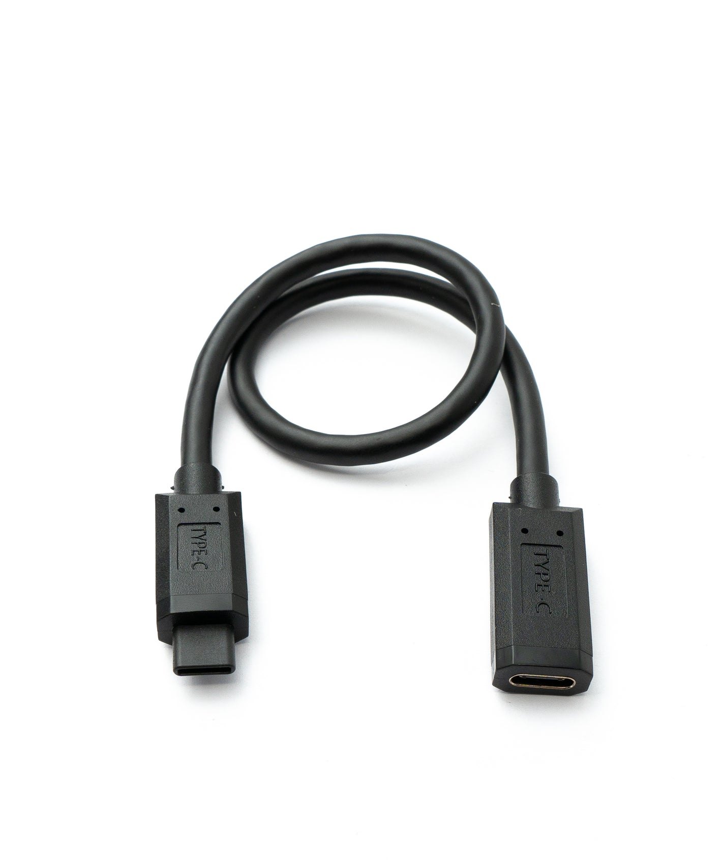 SYSTEM-S USB 3.1 Gen 2 Type C Cable 30 cm Male to Female 10 Gbit/s 100W Scratch Protection Angle Adapter