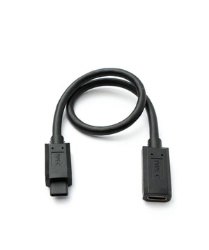 SYSTEM-S USB 3.1 Gen 2 Typ C Kabel 30 cm Stecker zu Buchse 10 Gbit/s 100W Kratz Schutz Winkel Adapter