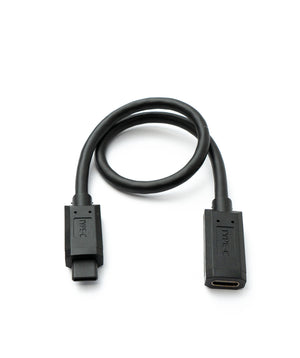 Câble SYSTEM-S USB 3.1 Gen 2 Type C 30 cm mâle vers femelle 10 Gbit/s 100 W Protection contre les rayures Adaptateur d'angle