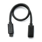 SYSTEM-S USB 3.1 Gen 2 Typ C Kabel 30 cm Stecker zu Buchse 10 Gbit/s 100W Kratz Schutz Winkel Adapter