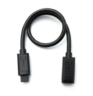 SYSTEM-S USB 3.1 Gen 2 Typ C Kabel 30 cm Stecker zu Buchse 10 Gbit/s 100W Kratz Schutz Winkel Adapter