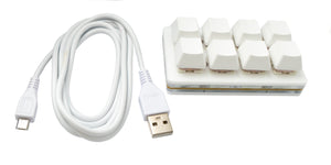 PCsensor USB HID Mini Keypad 8 keys programmable mechanical RGB LED PC hotkeys white for osu!