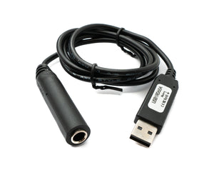 PCsensor Audio Kabel 100 cm Klinke 6.35 mm 2 polig Buchse zu USB 2.0 Typ A Stecker AUX Adapter in Schwarz