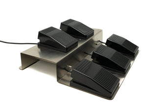 PCsensor USB Fußpedal 5 mechanische Tasten Typ A Fuß Pedal für PC Hotkeys in Grau Schwarz
